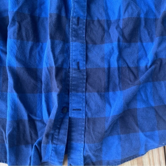 UNTUCKit mens plaid flannel blue button up shirt Large - Picture 3 of 8